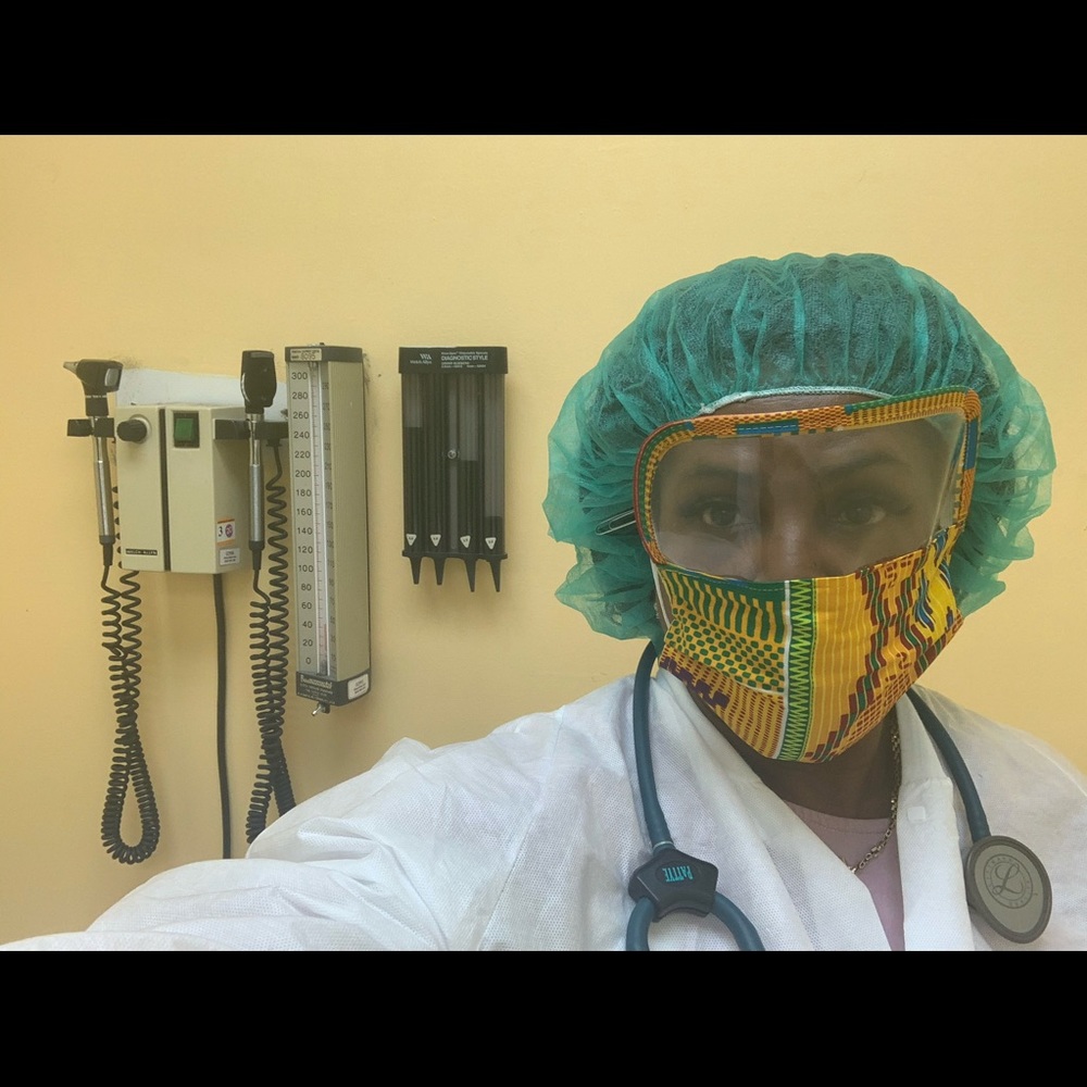 Face Mask with Shield Kente Ethnic print facemask